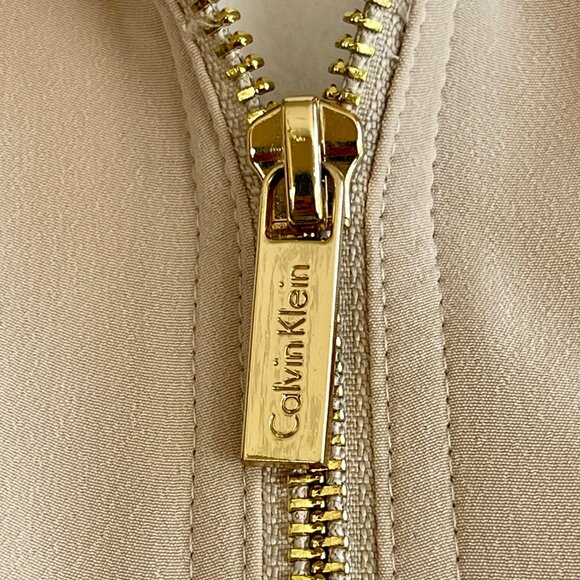 CALVIN KLEIN lightweight tan jacket Medium - Picture 5 of 7